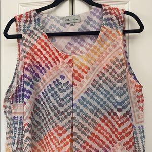 Comply colorful flyaway blouse